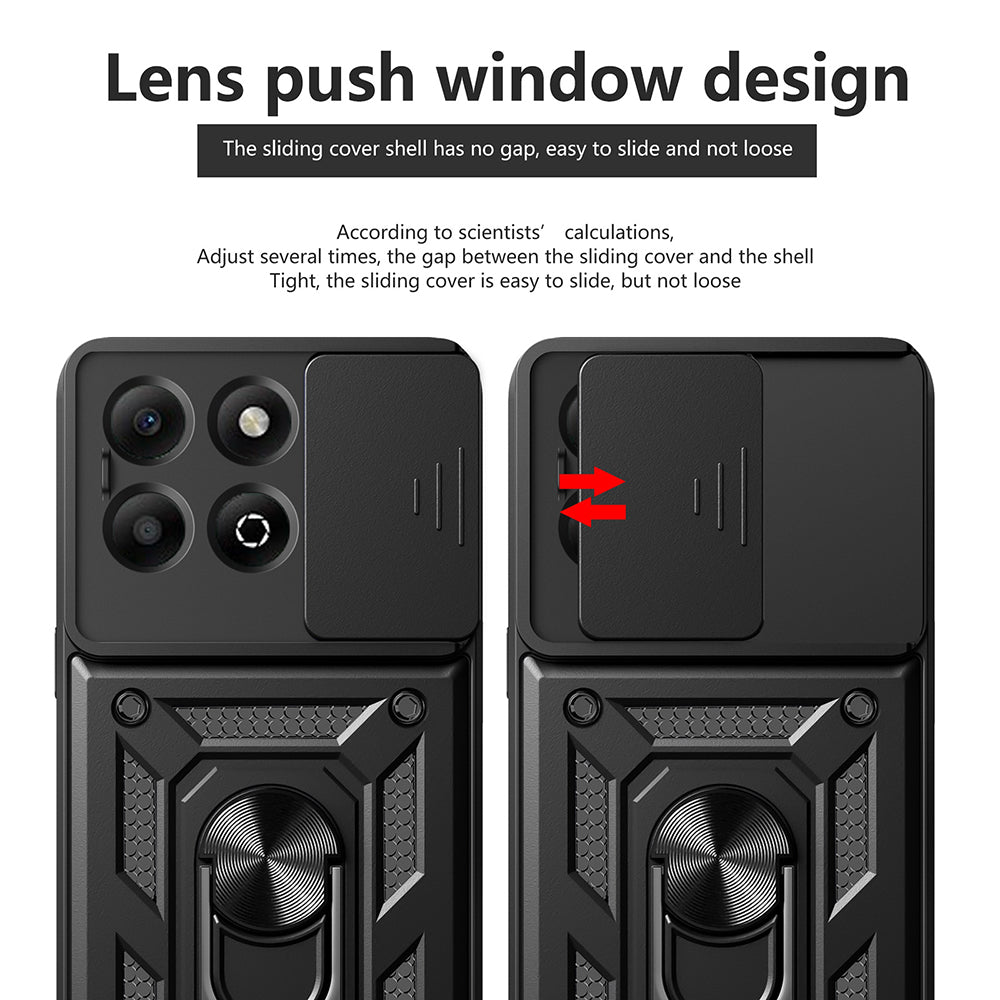 Deksel til Honor X6b, Techsuit, CamShield, Svart