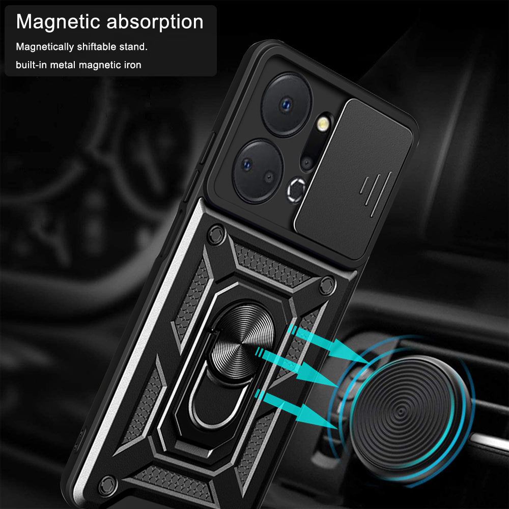 Deksel til Honor X7a, Techsuit, CamShield, Svart