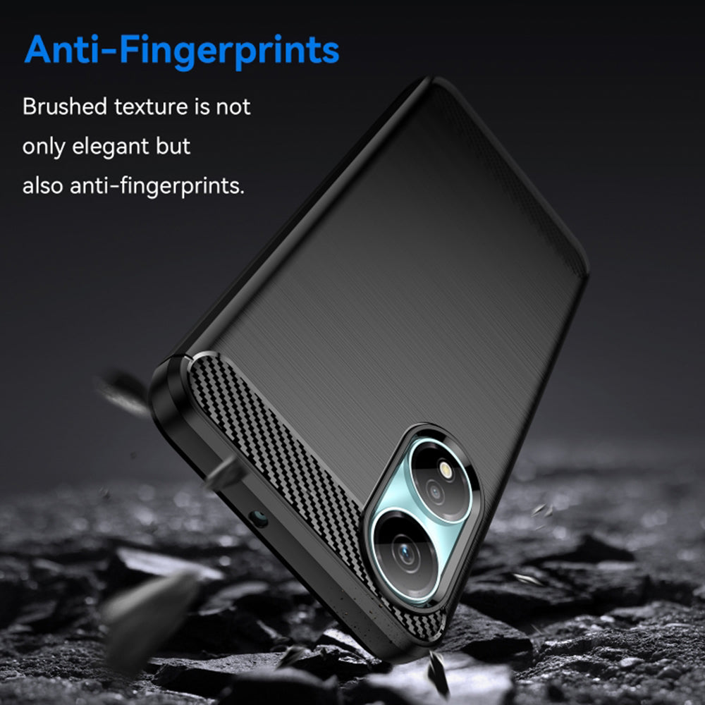 Deksel til Honor X7b 5G / 90 Smart / X7b 4G, Techsuit, Karbon, Svart