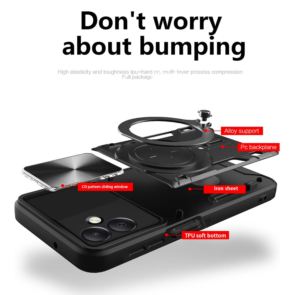 Deksel til Honor X7c / 200 Smart, Techsuit, CamGuard Pro, Svart