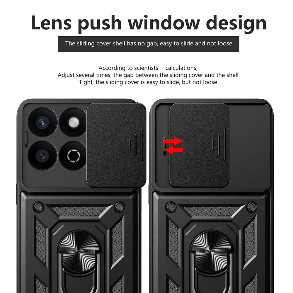 Deksel til Honor X7c / 200 Smart, Techsuit, CamShield, Svart