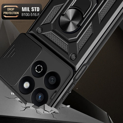 Deksel til Honor X7c / 200 Smart, Techsuit, CamShield, Svart