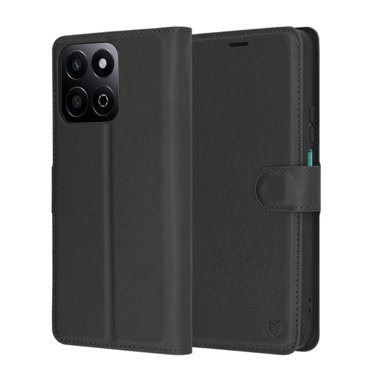 Deksel for Honor X7c / 200 Smart, Techsuit, Leather Folio, Svart