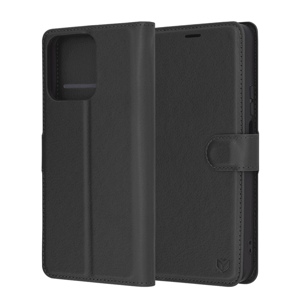 Deksel for Honor X7c / 200 Smart, Techsuit, Leather Folio, Svart