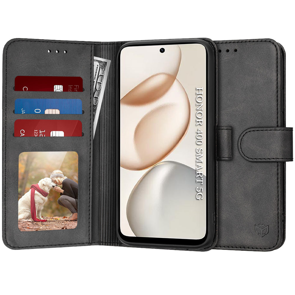 Deksel for Honor 400 Smart 4G / X7d 4G, Techsuit, Diary Book, Svart