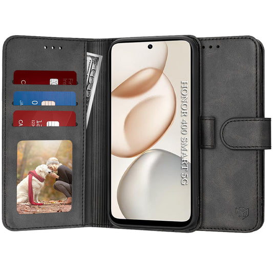 Deksel for Honor 400 Smart 4G / X7d 4G, Techsuit, Diary Book, Svart