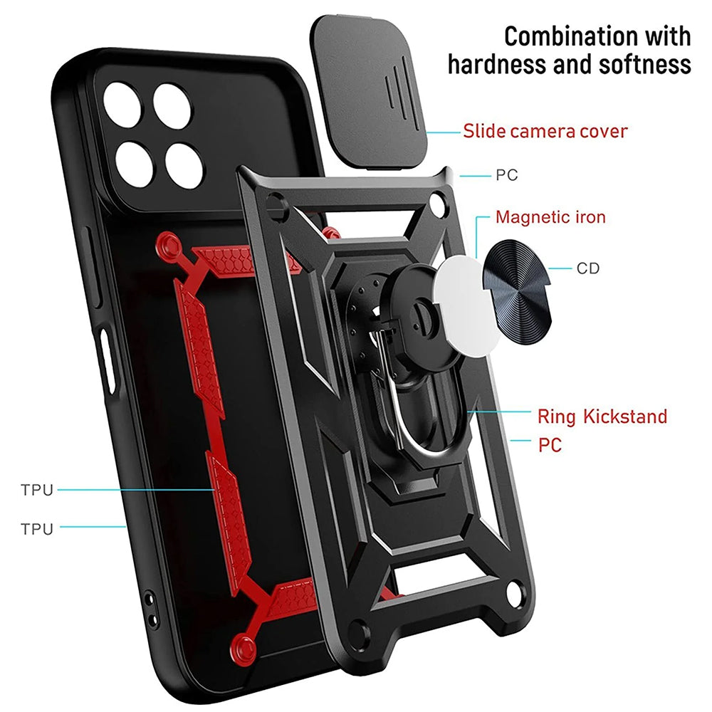 Deksel til Honor X8b, Techsuit, CamShield, Svart