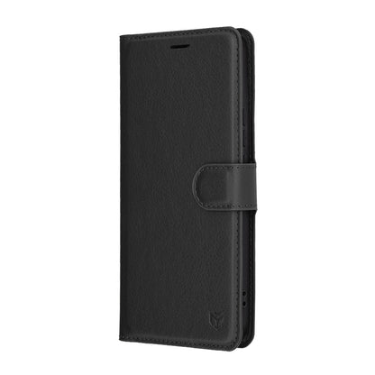 Deksel for Honor X8c, Techsuit, Leather Folio, Svart