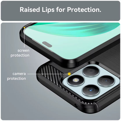 Deksel til Honor X8c, Techsuit, Karbon, Blå