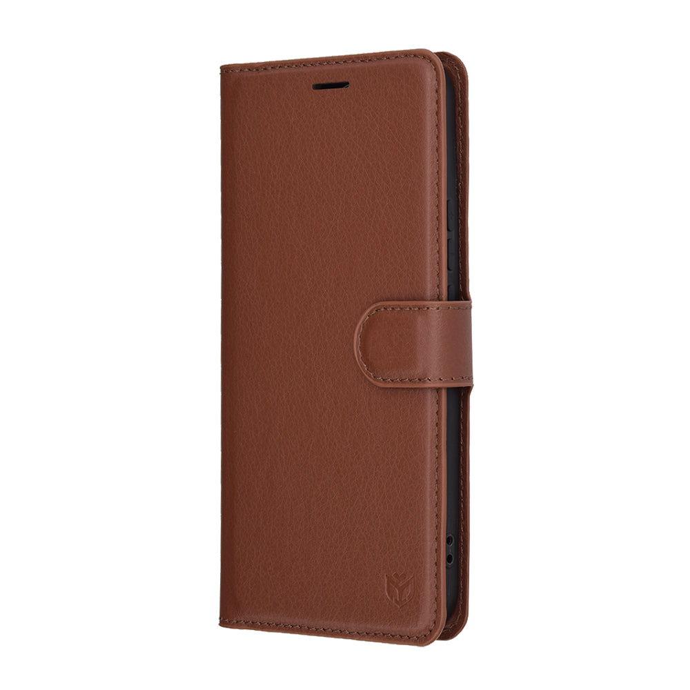 Deksel for Honor X8c, Techsuit, Leather Folio, Brun