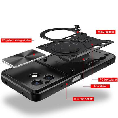 Deksel for Honor X8d, Techsuit, CamGuard Pro, Svart