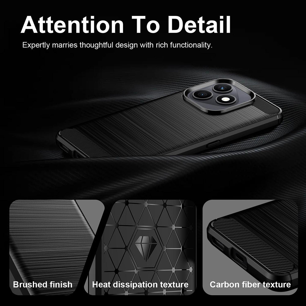 Deksel til Honor X8d, Techsuit, Karbon, Svart