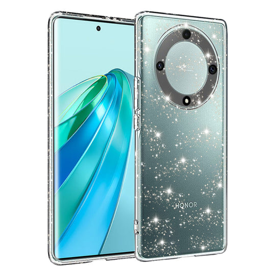 Deksel for Honor X9a, Techsuit, SparkleSkin, Transparent