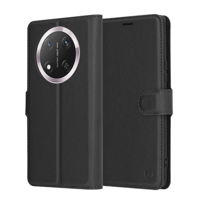 Deksel for Honor X9c / Magic7 Lite, Techsuit, Leather Folio, Svart