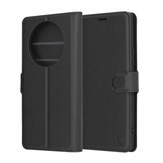 Deksel for Honor X9c / Magic7 Lite, Techsuit, Leather Folio, Svart