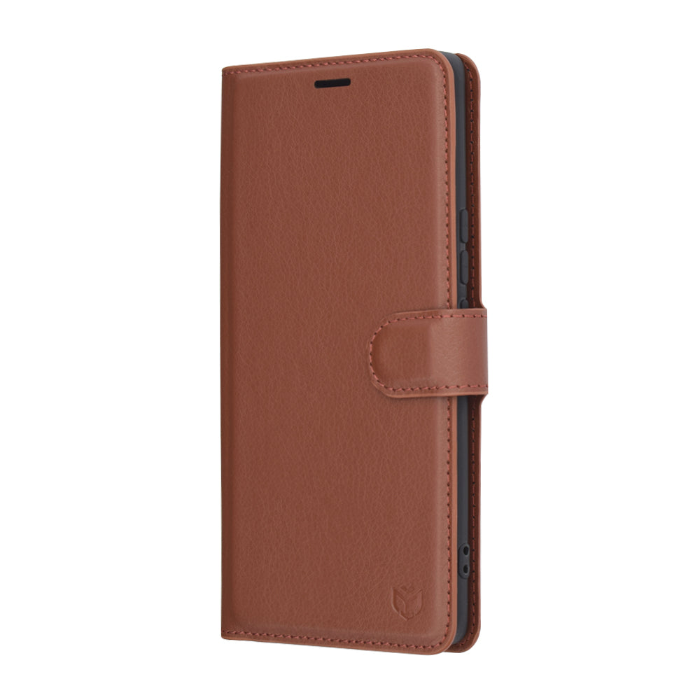 Deksel for Honor X9c / Magic7 Lite, Techsuit, lærfolio, brun