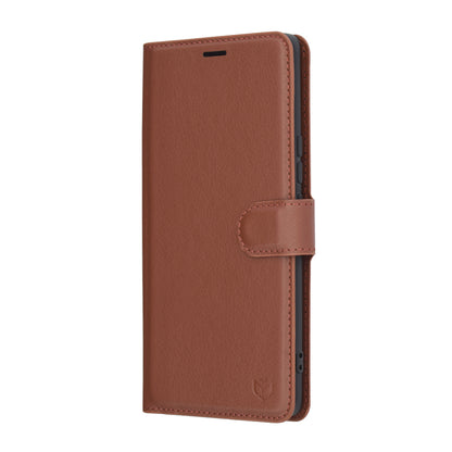 Deksel for Honor X9c / Magic7 Lite, Techsuit, lærfolio, brun