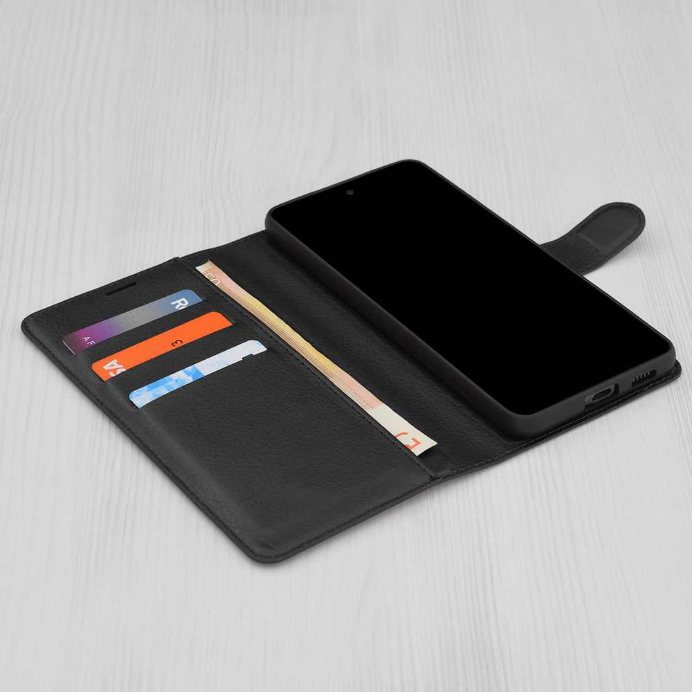 Deksel for Honor X9c / Magic7 Lite, Techsuit, Leather Folio, Svart