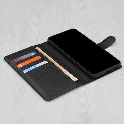 Deksel for Honor X9c / Magic7 Lite, Techsuit, Leather Folio, Svart