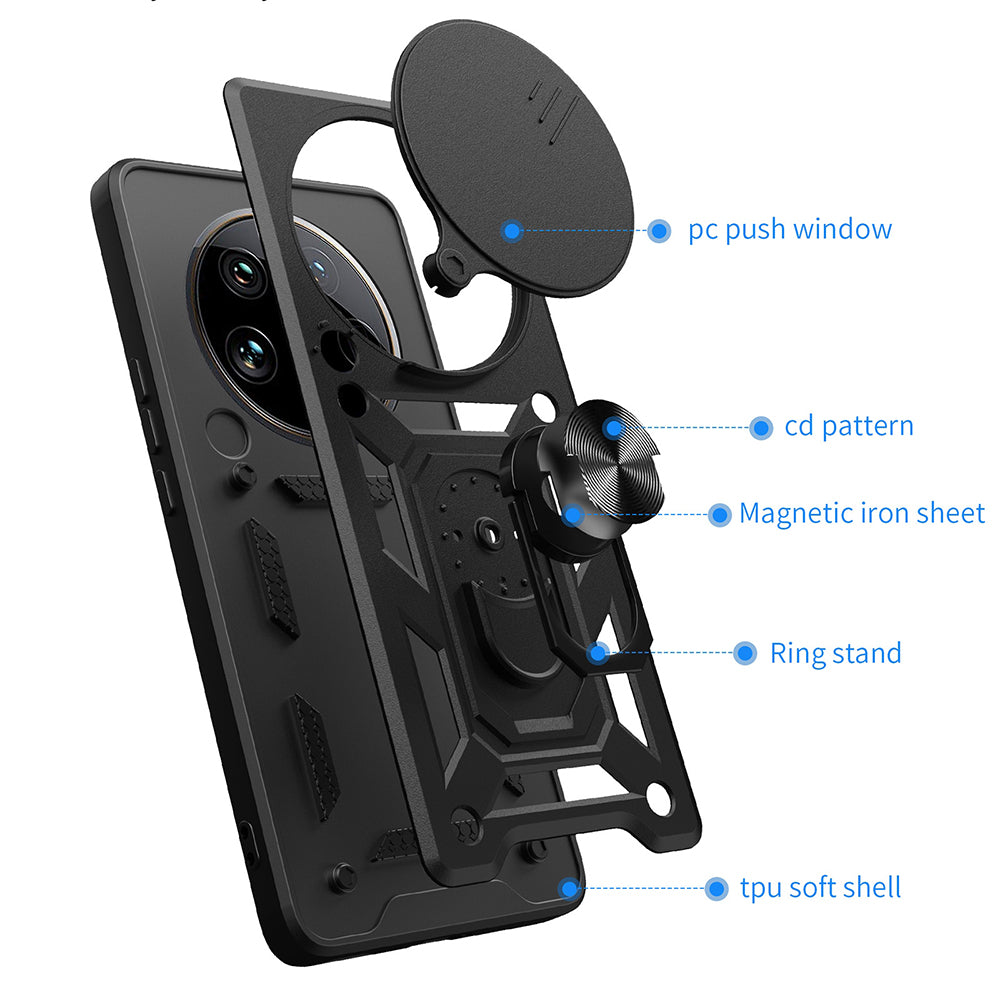 Deksel til Honor X9c / Magic7 Lite, Techsuit, CamShield, Svart