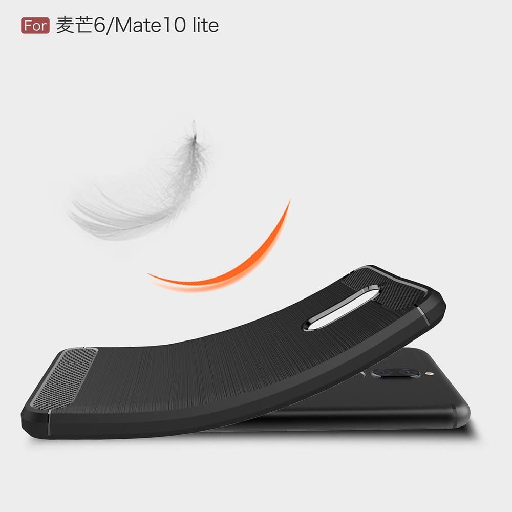 Deksel til Huawei Mate 10 Lite, Techsuit, Karbon, Svart