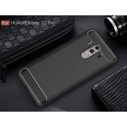 Deksel til Huawei Mate 10 Pro, Techsuit, Karbon, Svart