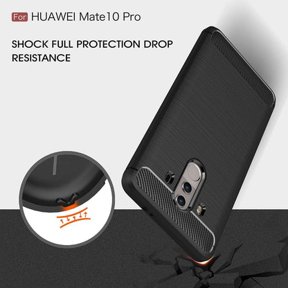 Deksel til Huawei Mate 10 Pro, Techsuit, Karbon, Svart