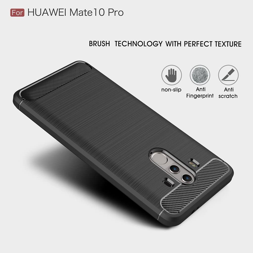 Deksel til Huawei Mate 10 Pro, Techsuit, Karbon, Svart