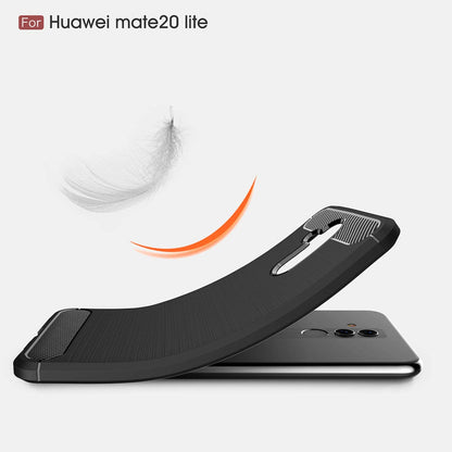 Deksel til Huawei Mate 20 Lite, Techsuit, Karbon, Svart