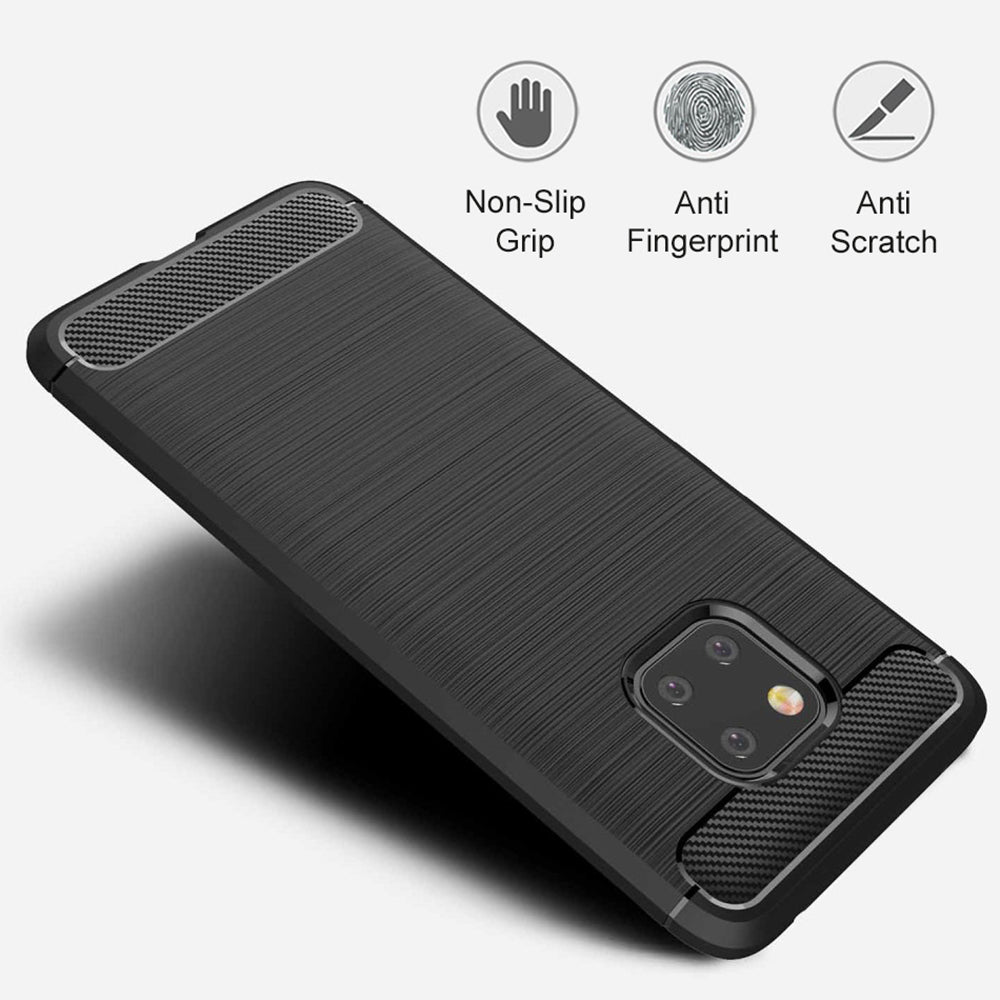 Deksel til Huawei Mate 20 Pro, Techsuit, Karbon, Svart