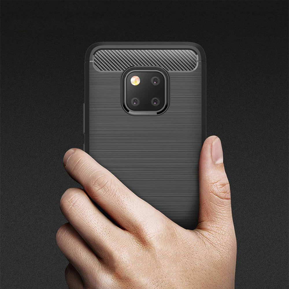 Deksel til Huawei Mate 20 Pro, Techsuit, Karbon, Svart