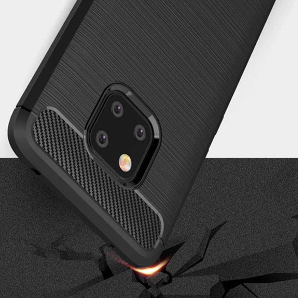 Deksel til Huawei Mate 20 Pro, Techsuit, Karbon, Svart