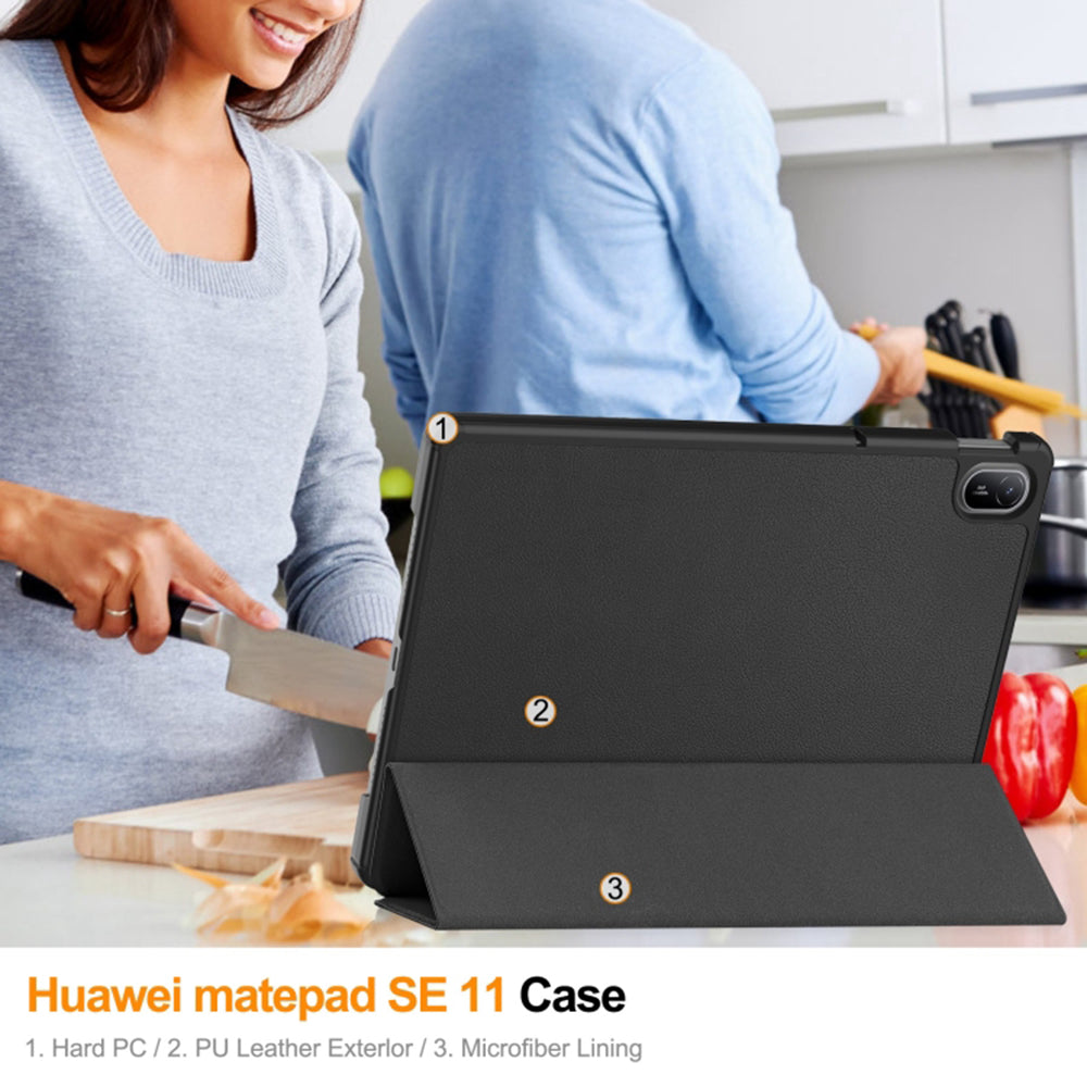 Deksel for Huawei MatePad SE 11, Techsuit, FoldPro, Svart