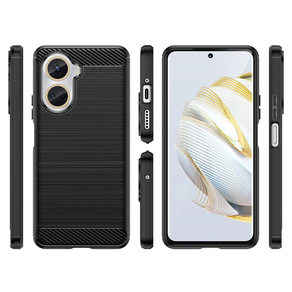 Deksel til Huawei nova 10 SE, Techsuit, Karbon, Svart