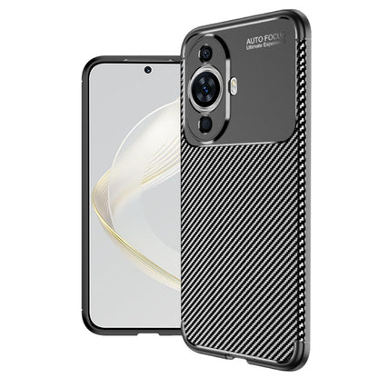 Deksel for Huawei nova 12s / nova 11, Techsuit, Karbonfiber, Svart