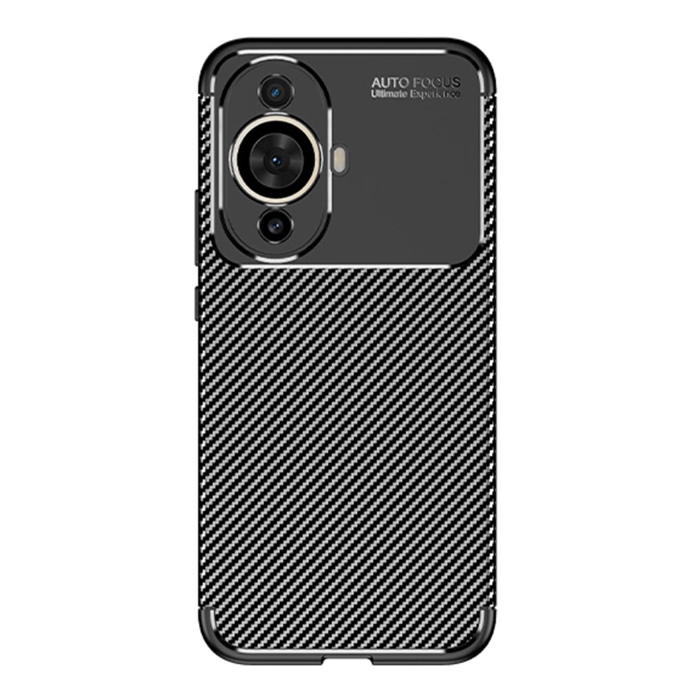 Deksel for Huawei nova 12s / nova 11, Techsuit, Karbonfiber, Svart