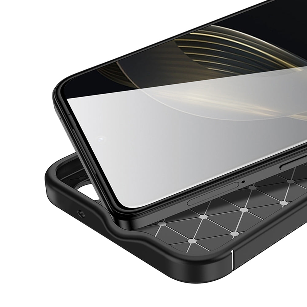 Deksel for Huawei nova 12s / nova 11, Techsuit, Karbonfiber, Svart