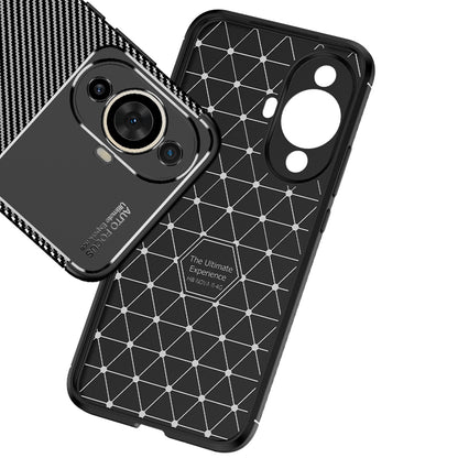 Deksel for Huawei nova 12s / nova 11, Techsuit, Karbonfiber, Svart