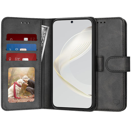 Deksel til Huawei nova 12s / nova 11, Techsuit, Diary Book, Svart