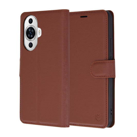 Deksel for Huawei nova 12s / nova 11, Techsuit, Leather Folio, Brun