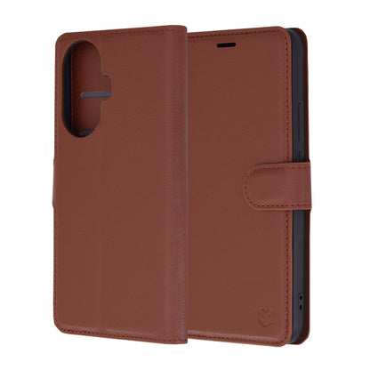 Deksel for Huawei nova 12s / nova 11, Techsuit, Leather Folio, Brun