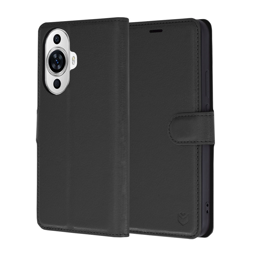 Deksel for Huawei nova 12s / nova 11, Techsuit, Leather Folio, Svart