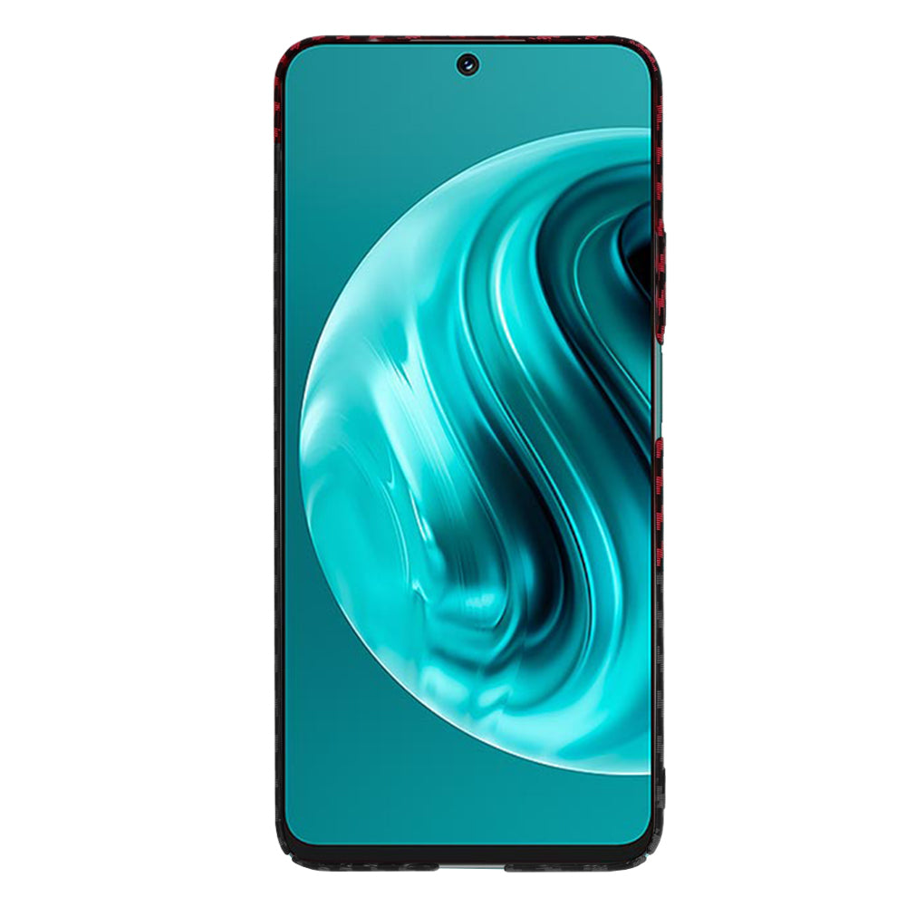 Deksel for Huawei nova 13i / nova 12i, Techsuit, Carbonite FiberShell, Svart Rød