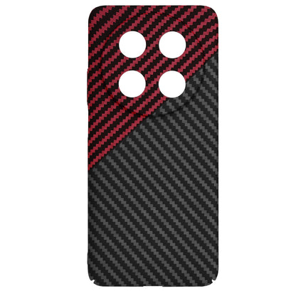 Deksel for Huawei nova 13i / nova 12i, Techsuit, Carbonite FiberShell, Svart Rød