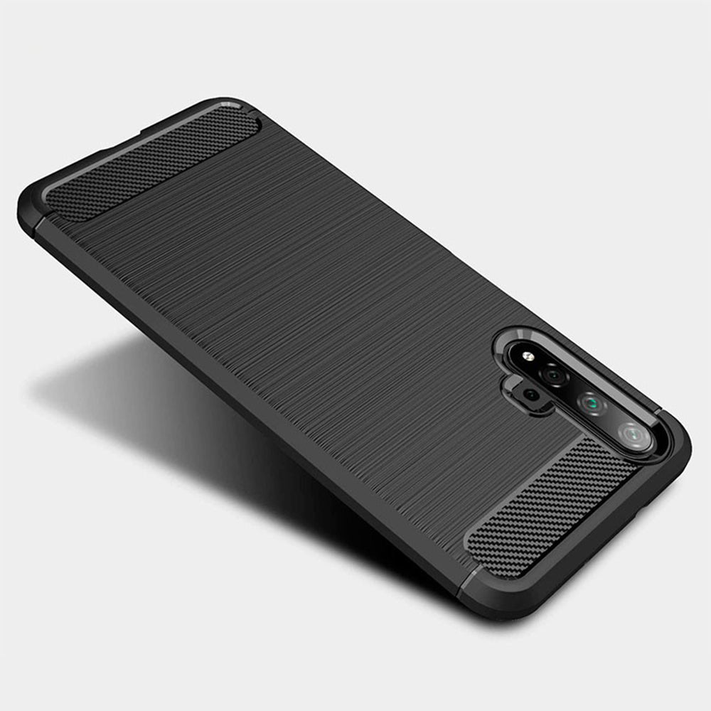 Deksel til Huawei nova 5T / Honor 20, Techsuit, Karbon, Svart