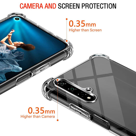 Deksel til Huawei nova 5T / Honor 20, Techsuit, støtsikker klar, gjennomsiktig