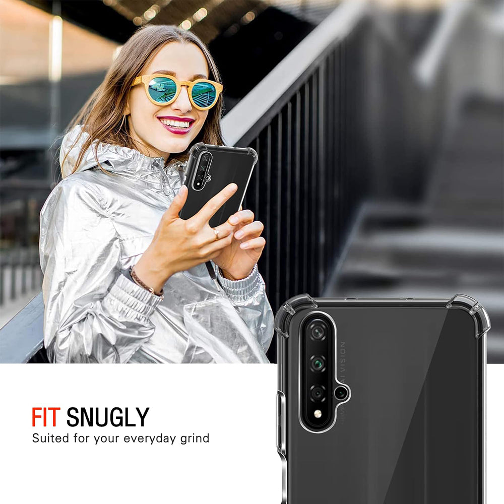 Deksel til Huawei nova 5T / Honor 20, Techsuit, støtsikker klar, gjennomsiktig