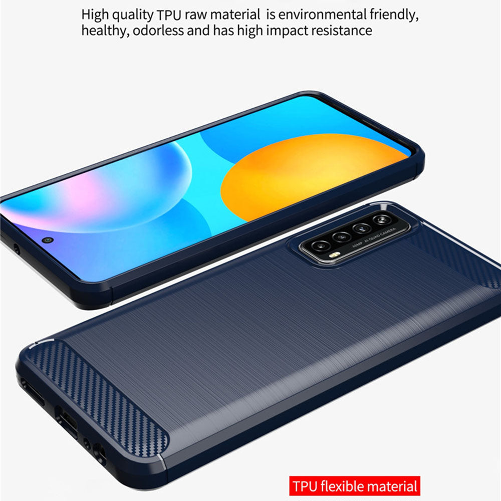 Deksel til Huawei P smart 2021, Techsuit, Karbon, Svart