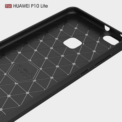 Deksel til Huawei P10 Lite, Techsuit, Karbon, Svart