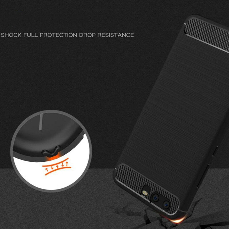 Deksel til Huawei P10 Plus, Techsuit, Karbon, Svart